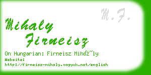 mihaly firneisz business card